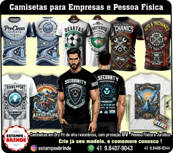 Camisetas para Empresas e Pessoa Fisica
