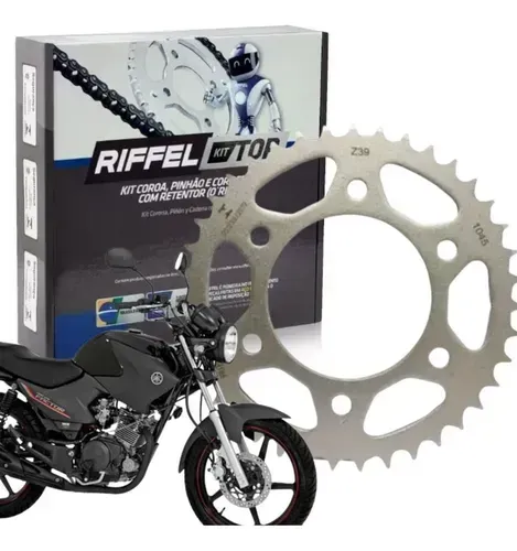 Kit Coroa Pinhão corrente Yamaha Fazer 150 ybr125i Factor150