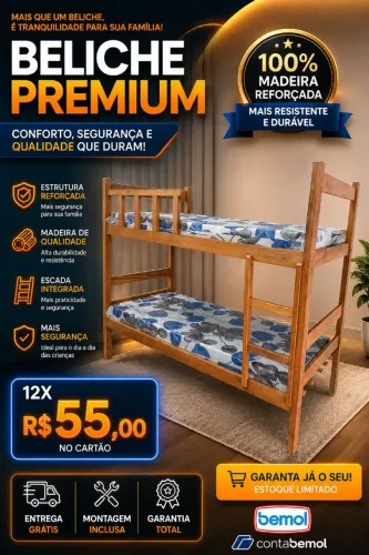Beliche Madeira Mulateiro Apenas R$ 55,00 Mensal Incluso Entrega e Montagem Grátis