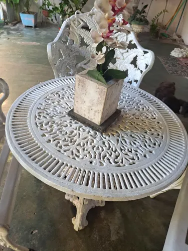 Conjunto samambaia de ferro fundido
