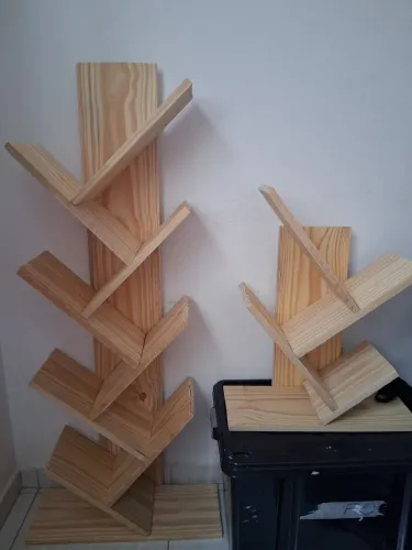 Porta Livros Madeira Pinus