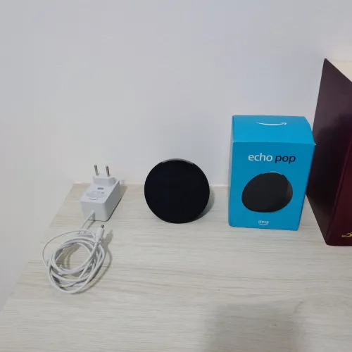 Amazon Echo Pop (1ª Geração) Preta - Completa na Caixa Original