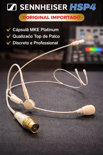 Microfone Headset Sennheiser HSP4 Original Importado (USA) Profissional
