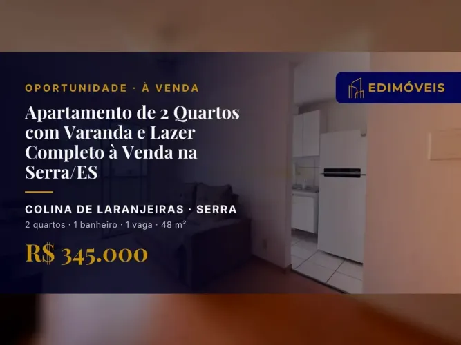 Colina de Laranjeiras: Apartamento 2 quartos com segurança e lazer para toda a família