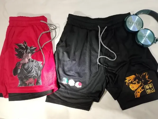 shorts 2 em 1 duplo dry fit