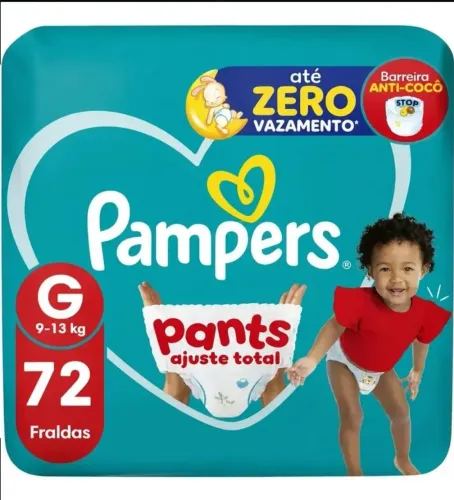 Fraldas Pampers Pants G 72 Unidades Ajuste Total