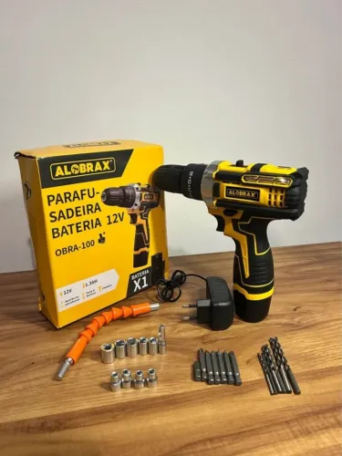 Parafusadeira/Furadeira 12V Sem Fio + Kit Completo