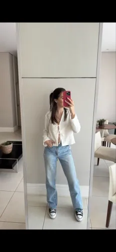 Blusa estilo batinha Branca P/M Shein 