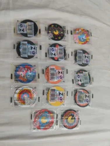14 Tazos pacman lacrado