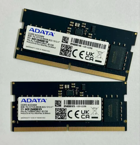 Memória Ram DDR5 16gb (2x8gb) 5600Mhz ADATA notebook 