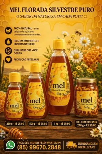 MEL FLORADA SILVESTRE PURO - O SABOR DA NATUREZA EM CADA POTE! ?