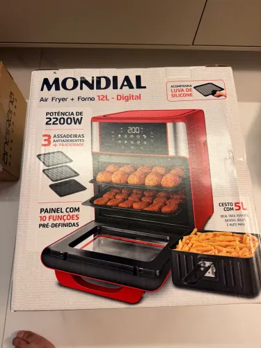 Fritadeira Air Fryer Oven Mondial Afon-12l-fg 12l Digital