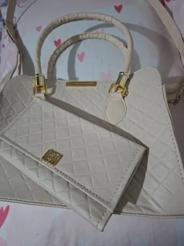 Bolsa Elegante cor nude clara