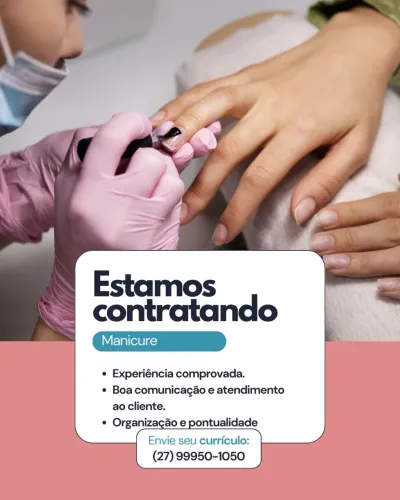 Vaga para manicure 