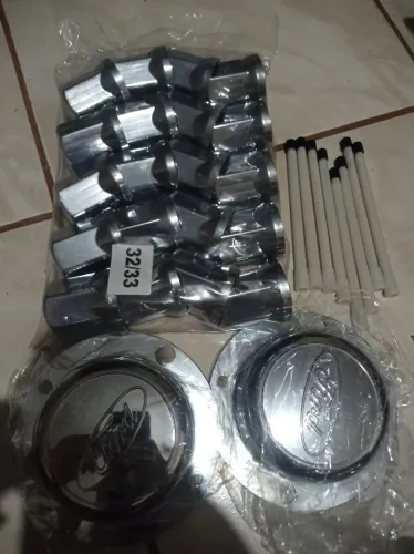 Kit 20 capa de porca 32/33mm + tampa de cubo Ford Grand