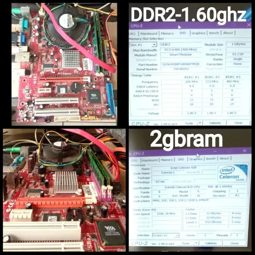 PLACA Mãe DDR2 Intel 1.60ghz 2gbram