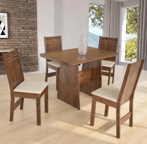 ? MESA ROSANA 4 CADEIRAS - O CHARME QUE SUA SALA PRECISA! ?