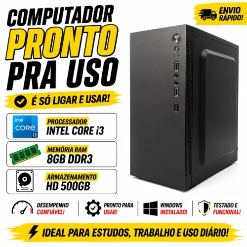 Computador Intel Core i3 hd 500 gb 8gb ram