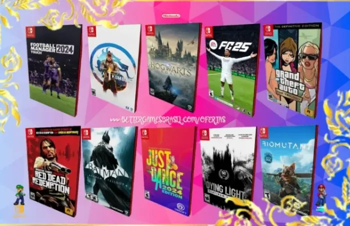 FC 25 Mortal Kombat Fifa Just Dance GTA FC26 Legado Red Dead Batman Jogos Nintendo 2 Game