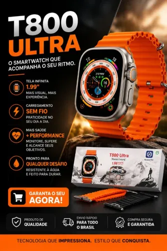 T800 Ultra - O smartwatch que acompanha o seu ritmo.