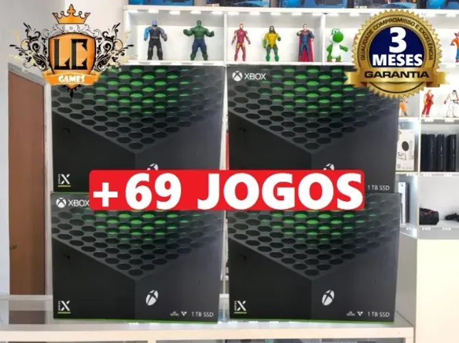 XBOX SERIES X 1TB COM: 8O JOGOS e O3 MESES GARANTIA e BRINDES I LOJA FISICA