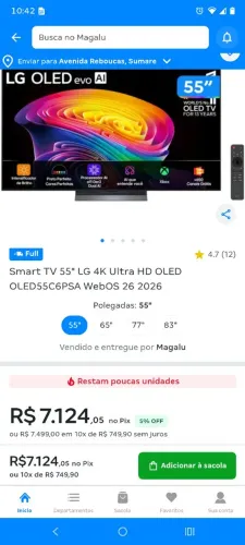 Tv LG OLED55C6PSA
