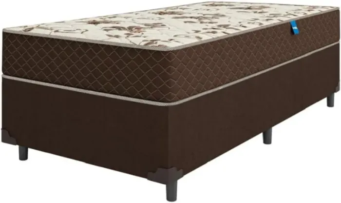 Promoção de Colchão Solteiro 1,88x0,88 + Base Box Solteiro Marrom