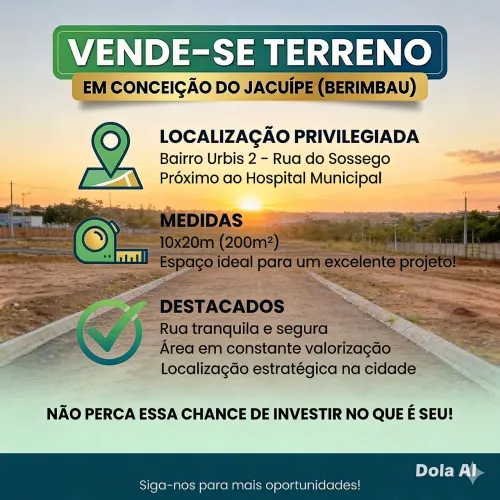 Terreno de 200m² em Localização Estratégica - Próximo ao Hospital
