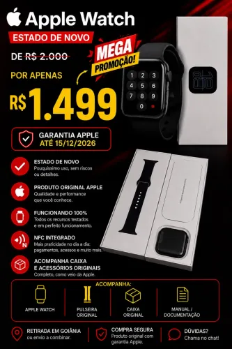Apple Watch Original SE3 Estado de Novo + Garantia Apple