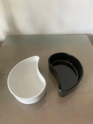 ramequim para petiscos ou porçoes formato Yin Yang da oxford (lote de 12 unidades)