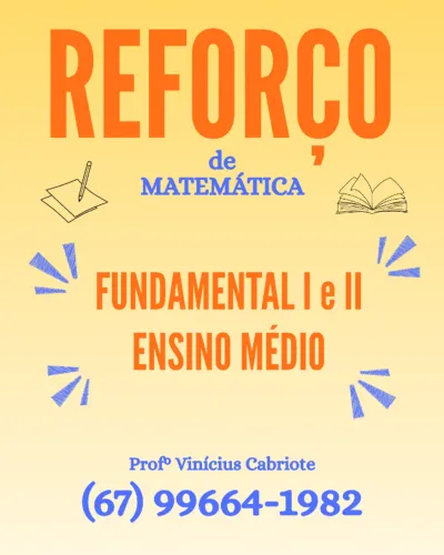 PROFESSOR DE MATEMÁTICA - Reforço Escolar