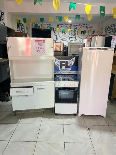 GELADEIRA CONSUL FALICITY FROOS FREE 330 LITROS FOGÃO 4 BOCAS MANUAL ARMÁRIO DE COZINHA