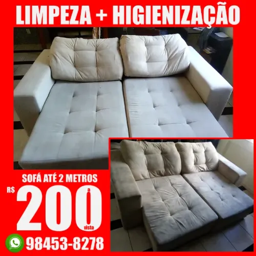 Limpeza de sofá e Limpeza de colchão