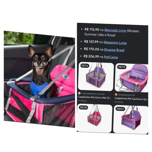 Cadeirinha pet