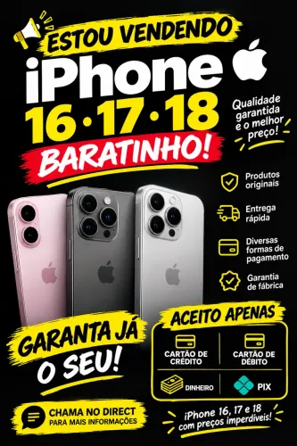 iPhone pra vender no preço