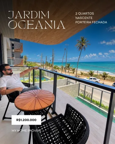 Apartamento no Jardim Oceania, 2 Quartos, Frente Mar, Porteira Fechada