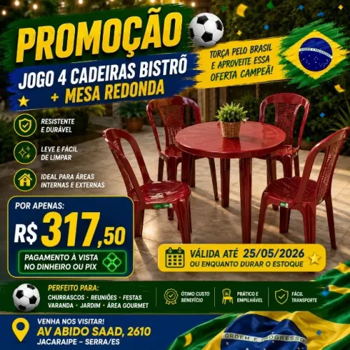 Conjunto Bistrô Tropical Completo Promoção