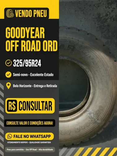 PNEU GOODYEAR OFF ROAD ORD 325/95R24 - Semi-novo -Bairro das indústrias -BH