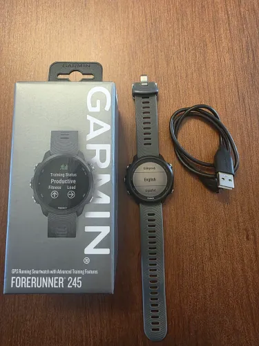 Garmin Forerunner 245 Usado - Excelente Estado com Caixa e Cabo Original