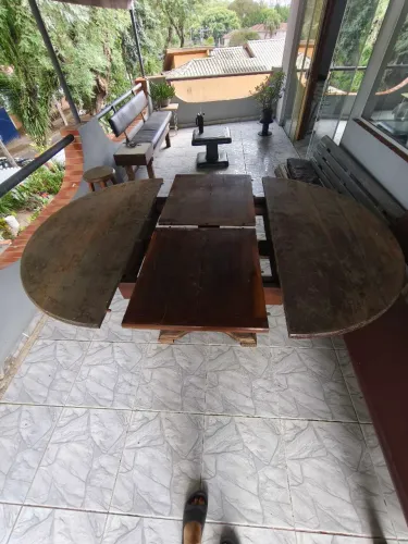 Mesa Imbuia Maciça Extensível - Madeira Nobre - Relíquia