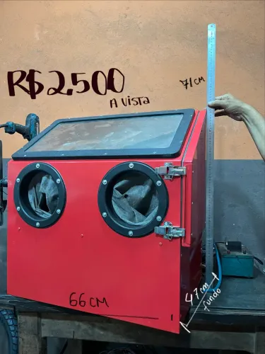 CABINE DE JATEAMENTO COM ASPIRADOR PROFISSIONAL (JATO DE AREIA)