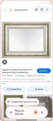 Espelho cristal decorativo