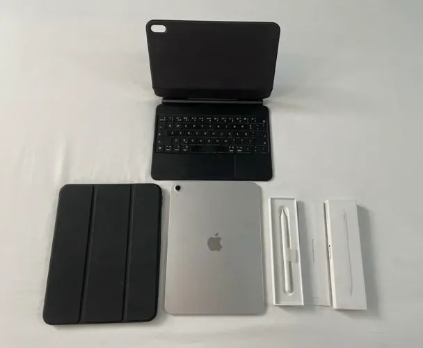 IPad 11 128gb + Apple pencil, capa teclado e capa protetora