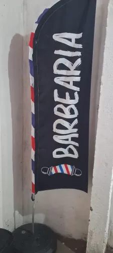 Banner cim o nome barbearia, tamanho 2,10m