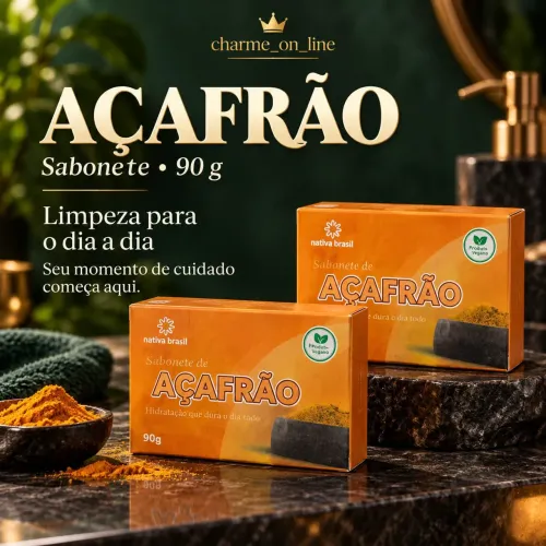 Sabonete de açafrão,pele limpa iluminada e mais saudável 