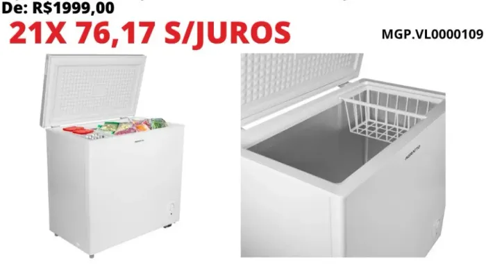 FREEZER 140 LITROS BRANCO AGRATTO