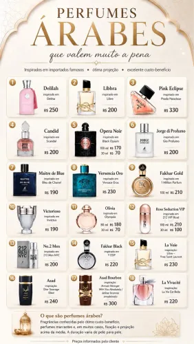 Perfumes Árabes Originais | Alta Fixação e Excelente Custo Benefício
