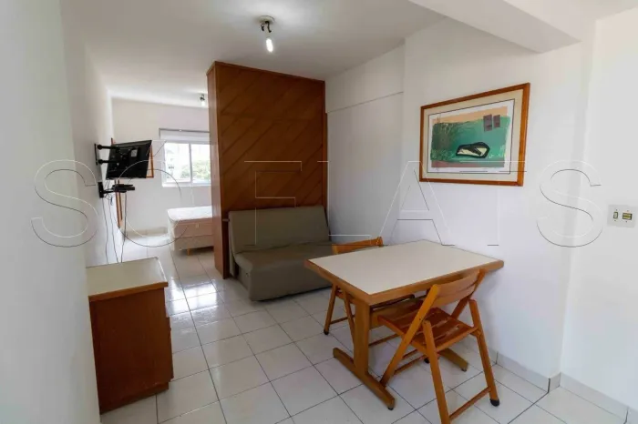 Flat na Vila Mariana, disponível para locação o Waldorf contém 29m², 1 dormitório e 1 vaga