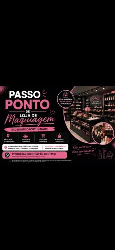 Passo ponto comercial de loja Maquiagem montado 