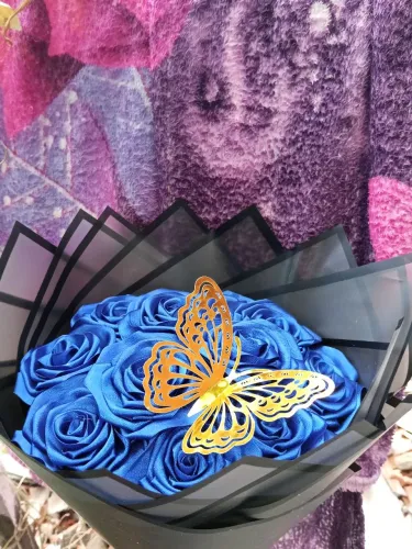 Buquê de rosas de cetim 